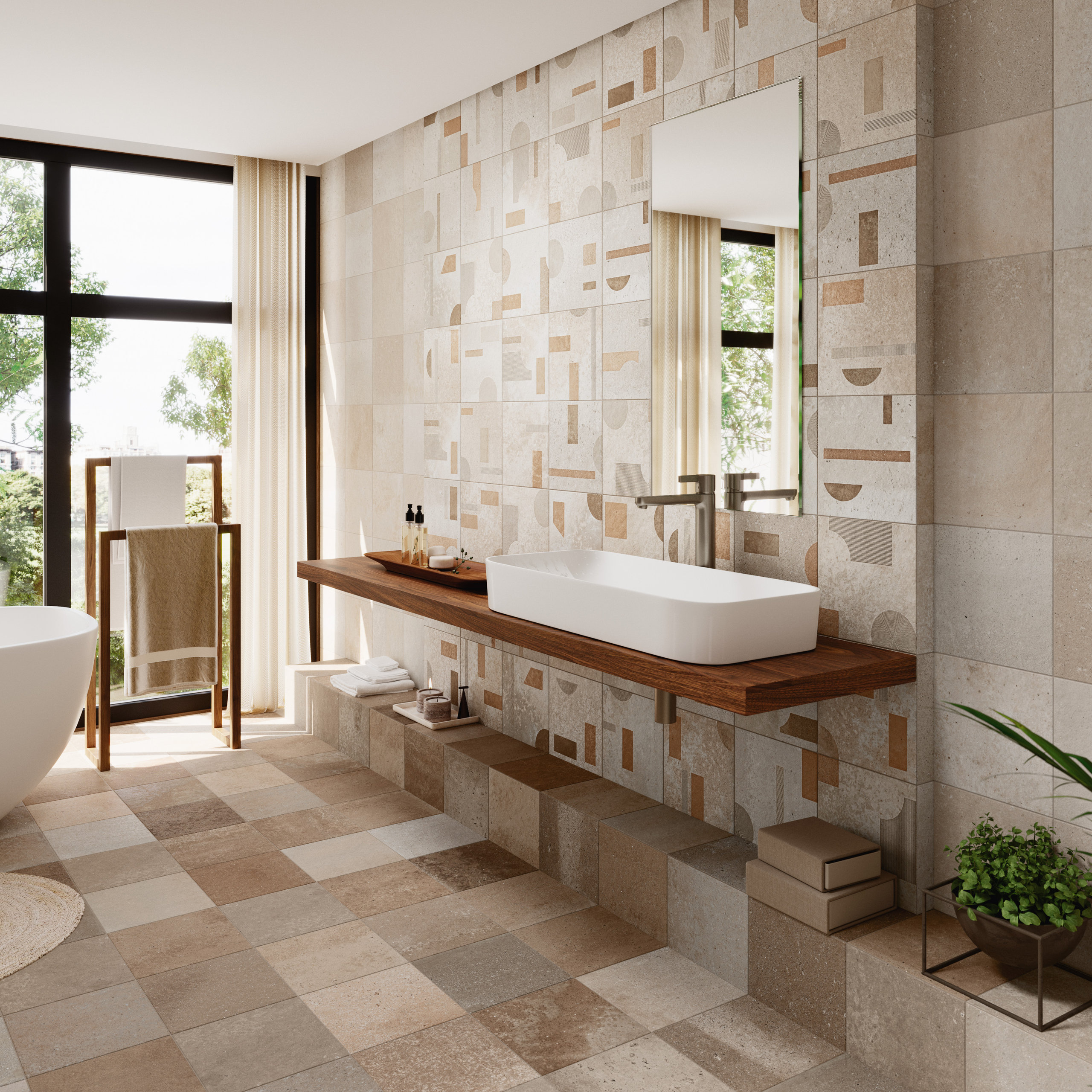 Adagio Decor Element Porcelain Floor and Wall Tile - Contemporary ...