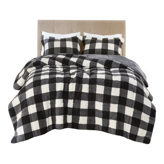 Madison Park Essentials Everest 8-Piece Reversible Queen Comforter Set in Red Plaid