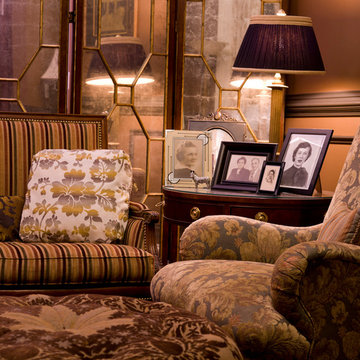 living room comfort in an antique home