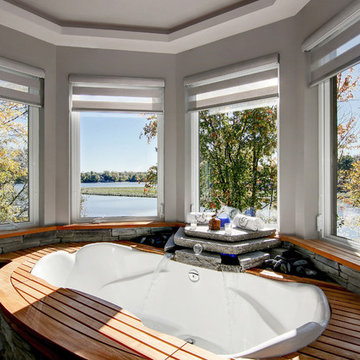 Master bedroom and bathroom