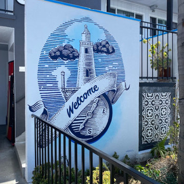 West Harbor Inn Exterior murals and rebranding