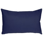 Pillow Decor Ltd. - Pillow Deco, Sunbrella Navy Blue Outdoor Pillow, 12"x20" - The perfect pillows to go with the pool! Canvas Navy Blue by Sunbrella,