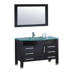 Agerta 48 inch Single Sink Bathroom Vanity Set Espresso Finish - Bathroom Vanities And Sink Consoles