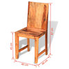 vidaXL 4x Solid Sheesham Wood Dining Chairs Rustic Home Kitchen Dinner Seating