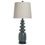 StyleCraft Home Collection - Curvature Table Lamp, Dark Gray - Accent your decor with this lovely Table Lamp.