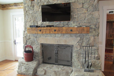 Inspiration for a rustic living room remodel in Other