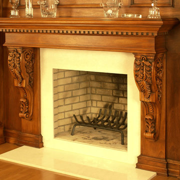 Fireplace, carving Wood