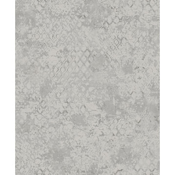 Zilarra Light Grey Abstract Snakeskin Wallpaper Sample