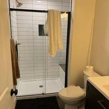 Commerce City Basement Finish with Bathroom and Workout Room