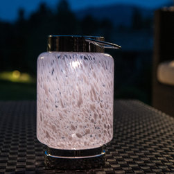 Solar Hand-Blown Glass Boater Lanterns - Outdoor Lighting
