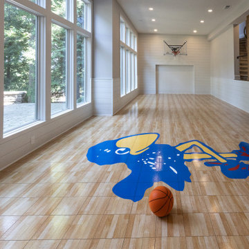 Two-Tiered Basement Designed for Family Fun