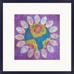 California Sunflower, Purple, Teal - Artwork