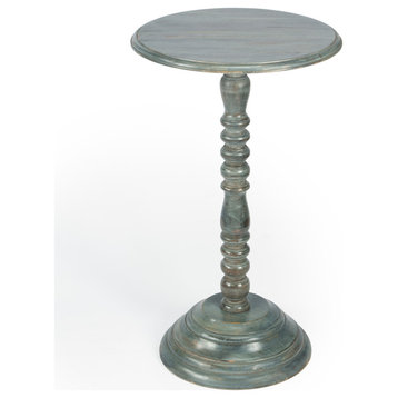 Butler Artifacts Gray Pedestal Accent Table