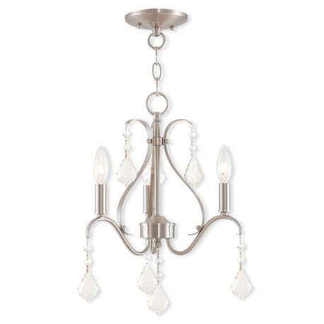 Caterina 3 Light Brushed Nickel Mini Chandelier (40843-91)