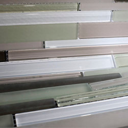 Nude Glossy and Cream Matte Glass Mosaic Tile Collection - Home Accessories & Decor