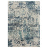 Rizzy Chelsea Chs107 Organic/Abstract Rug, Gray/Teal, 3'11"x5'6"