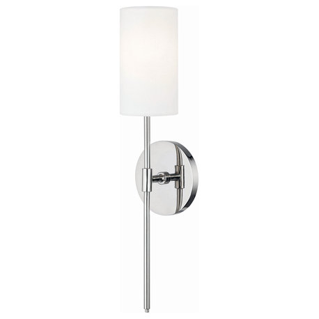 Olivia 1-Light Wall Sconce, Polished Nickel Finish