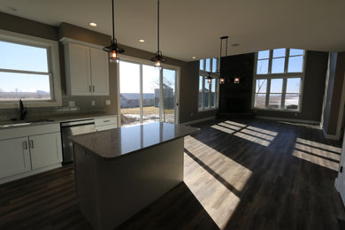 Example of a farmhouse living room design in Other