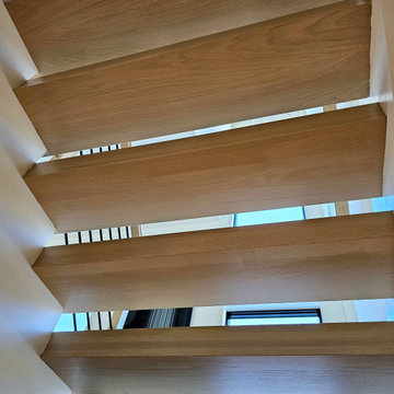 Project #111 | Open-Riser Staircase with Glass Panel Detail