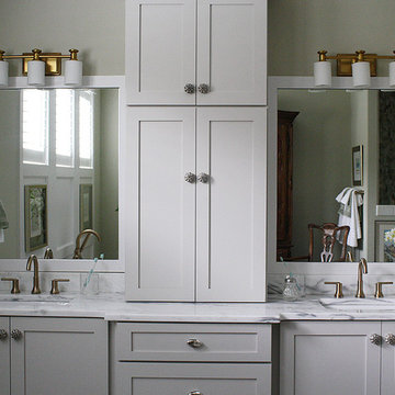 White Carrara Snow Marble Bathroom