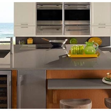 Corian® Deep Mink kitchen, from the Corian® US Deep Collection.