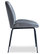 Verona Dining Chair, Set of 2, Dark Grey Velvet, Black Legs