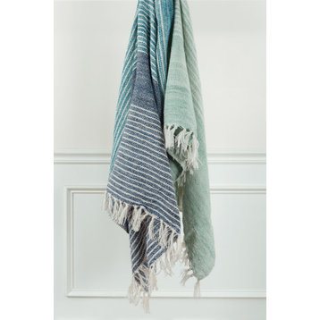 Eco Love Recycled Throw - Multi, Blue, Greens