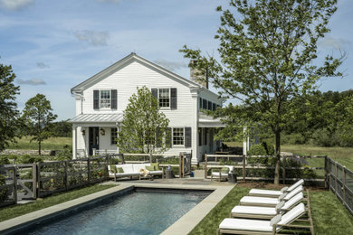 Inspiration for a timeless pool remodel in New York