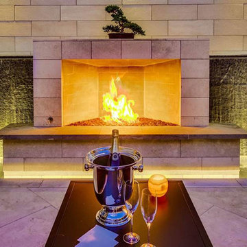 Outdoor Fireplace Lighting