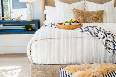 Example of a beach style bedroom design in Miami