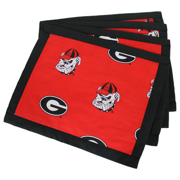 Georgia Bulldogs Placemat With Border, Set, of 4