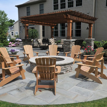 Country French Inspired Bluestone Patio