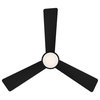 Hug Indoor/Outdoor 3-Blade Smart Ceiling Fan 52" Matte Black, LED, Remote