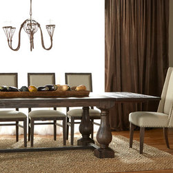 Landon Double Trestle Extension Dining Table 120" - Products