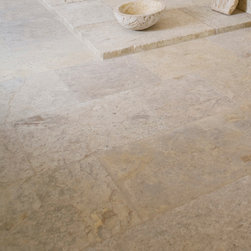 Bathroom stone floor tiles (Mediterranean Style) - Tile