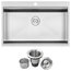 33" Zero Radius Drop-In 16G Stainless Steel 1-Hole Single Basin Kitchen Sink