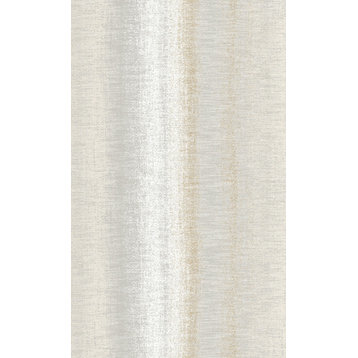 Metallic Finish Woven Stripe Paste the Wall Double Roll Wallpaper, Natural, Double Roll