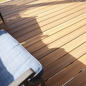 Sophisticated Simplicity - Spiced Teak Composite Decking & A210 Aluminum Railing