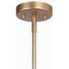 LNC 4-Lights Modern Matte gold Cylinder Frosted Glass Linear Chandelier