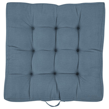 Sorra Home Sunbrella Spectrum Denim Square Floor Pillow With handle 24x24x5"