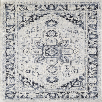 Totti Capricorn Oriental Rug, Navy/Cream, 8'x10'