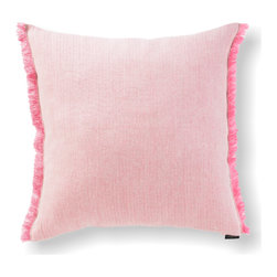 Herringbone Blush Pink Linen Cushion - Scatter Cushions
