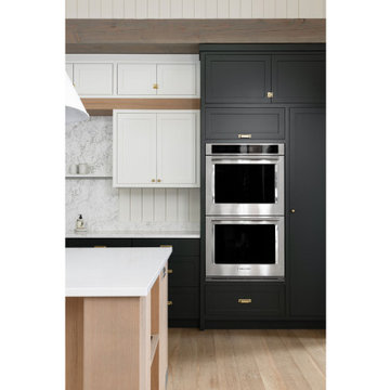 All in the Details: White, Dark Green, and Rift Oak Cottage Kitchen