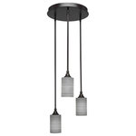 Toltec Lighting - Toltec Lighting 2143-DG-4062 Empire - Three Light Mini Pendant - No. of Rods: 4Assembly Required: TRUE Canopy Included: TRUE