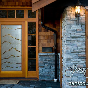 Serrated 3D Glass Front Doors - Exterior Glass Doors - Glass Entry Doors