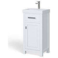 Mia Bathroom Vanity, White, 18", Single Sink