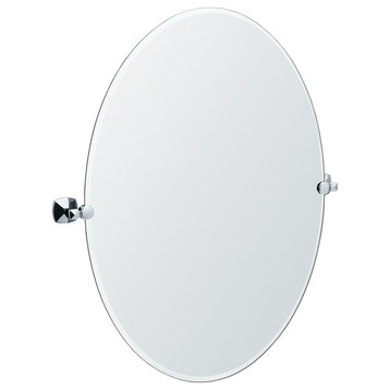 Gatco 4149LG Jewel Large Oval Titling Wall Mirror - Chrome