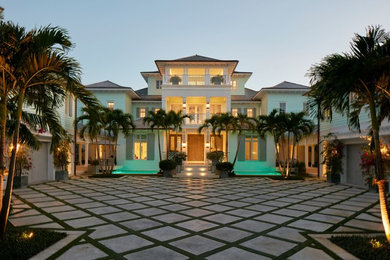 Beach style home design photo in Other
