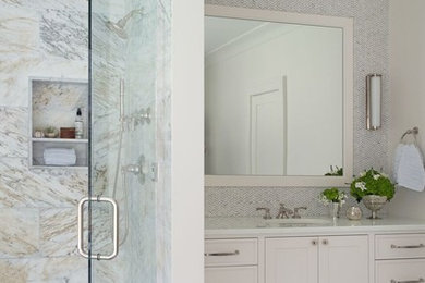 Inspiration for a transitional bathroom remodel in Other