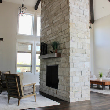Two sided fireplace